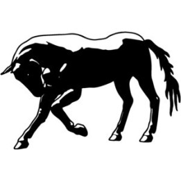 Horse Stallion Stickers – Grazing Silhouette Decals (2-Pack)