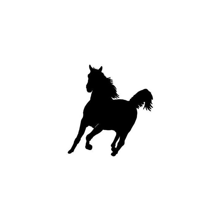 Running Horse Silhouette Stickers – Equestrian Decals (2-Pack)