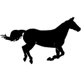 Horse Silhouette Stickers – Galloping Stallion (2-Pack)