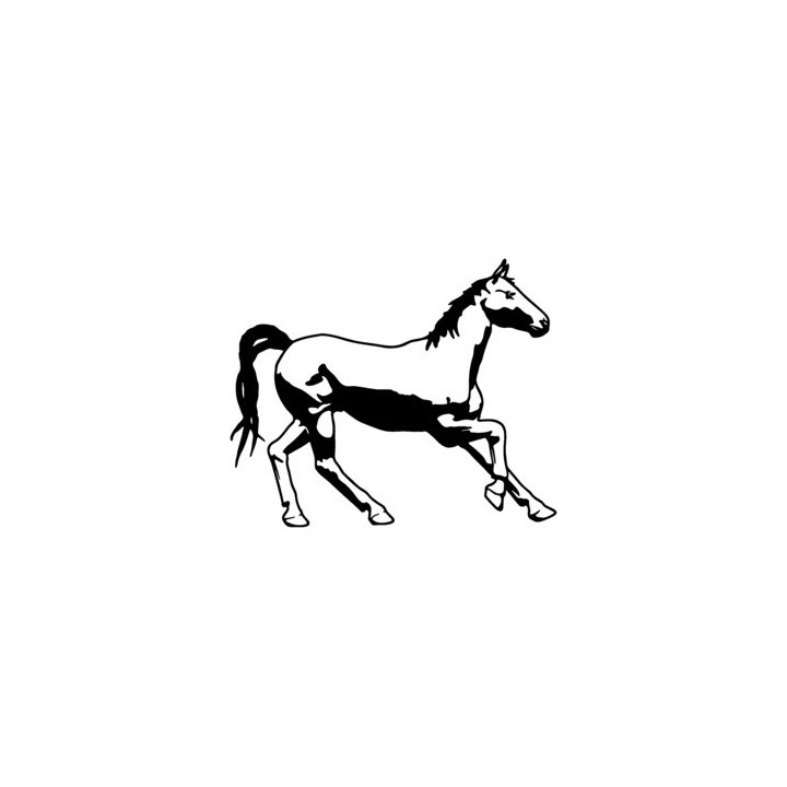 Horse Stickers – Trotting Silhouette Equestrian Decals (2-Pack)