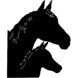 Horse & Foal Silhouette Stickers – Equestrian Decals (2-Pack)