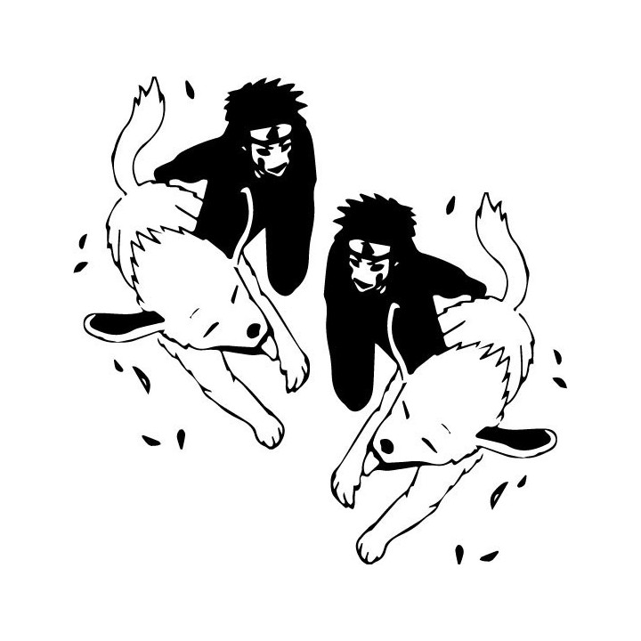 Kiba Inuzuka & Akamaru Stickers – Naruto Decals (2-Pack)
