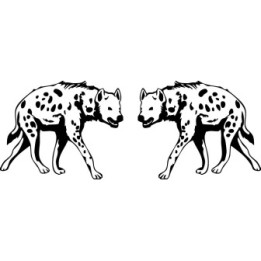 Hyena V2 Stickers – Spotted Hyena Wildlife Vinyl Decals (2-Pack)