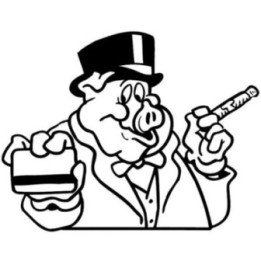 Rich Pig Stickers – Banker Pig Cigar Decals (2-Pack)