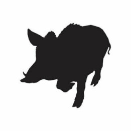 Pig Silhouette Stickers – Piglet Farm Animal Decals (2-Pack)