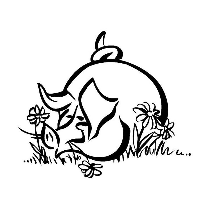 Pig Stickers – Farm Pig Wildflowers Decals (2-Pack)