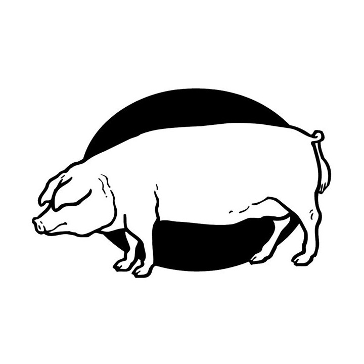 Pig Stickers – Farmhouse Pig Silhouette Decals (2-Pack)