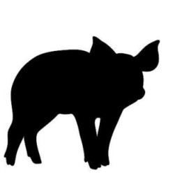 Piglet Silhouette Stickers – Farm Animal Decals (2-Pack)