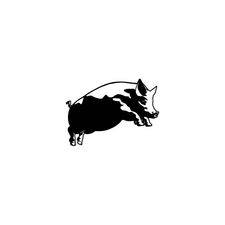 Pig Stickers – Running Pig Silhouette Decals (2-Pack)