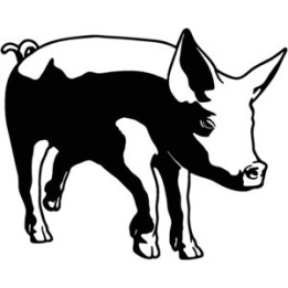 Pig Stickers – Farm Animal Silhouette Decals (2-Pack)