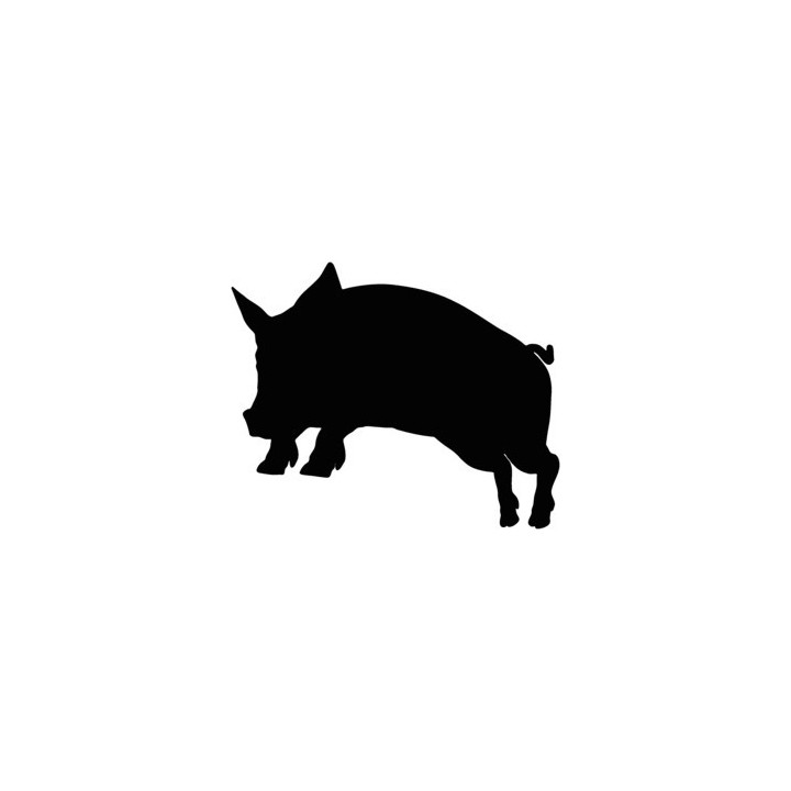 Pig Silhouette Stickers – Farm Animal Decals (2-Pack)