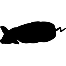 Pig Silhouette Stickers – Farm Animal Decals (2-Pack)