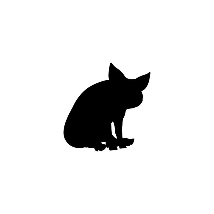 Pig Silhouette Stickers – Farm Animal Decals (2-Pack)