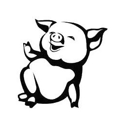 Happy Pig Stickers – Farm Animal Pig Decals (2-Pack)