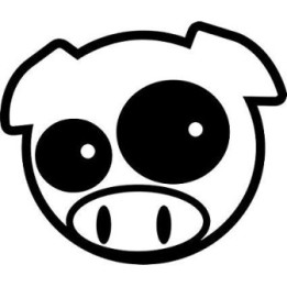 Cartoon Pig Face Stickers – Farm Animal Decals (2-Pack)