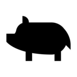 Pig Silhouette Stickers – Farm Animal Decals (2-Pack)