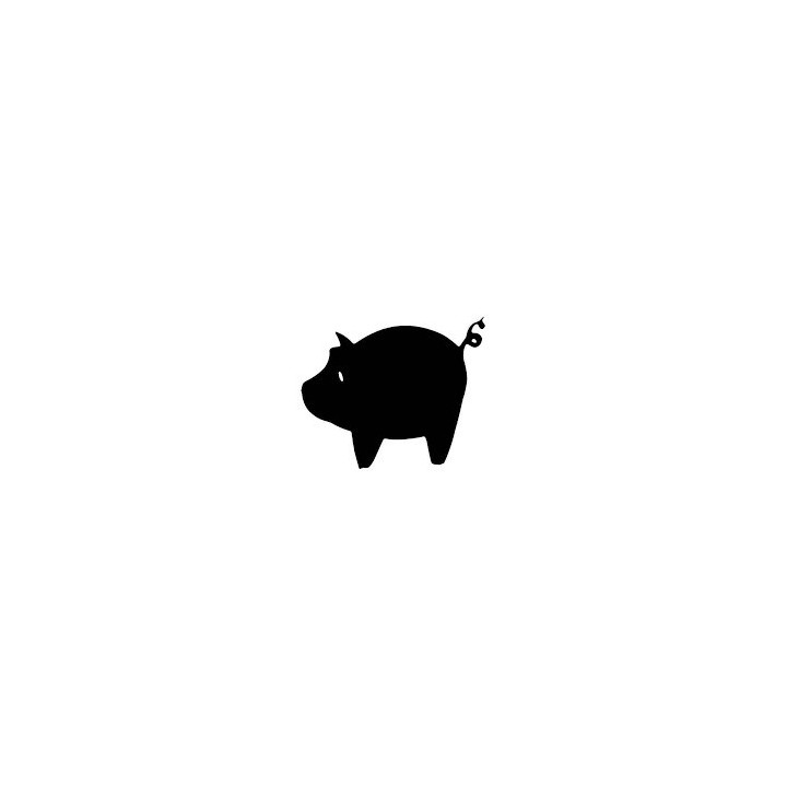 Pig Silhouette Stickers – Farm Animal Decals (2-Pack)