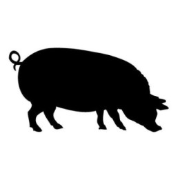 Pig Silhouette Stickers – Farm Hog Decals (2-Pack)