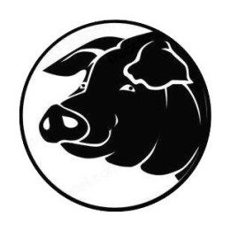 Pig Head Portrait Stickers – Farm Animal Decals (2-Pack)