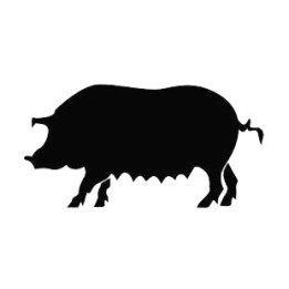 Pig Silhouette Stickers – Farm Animal Decals (2-Pack)