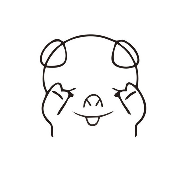 Cute Pig Face Stickers – Kawaii Piggy Decals (2-Pack)