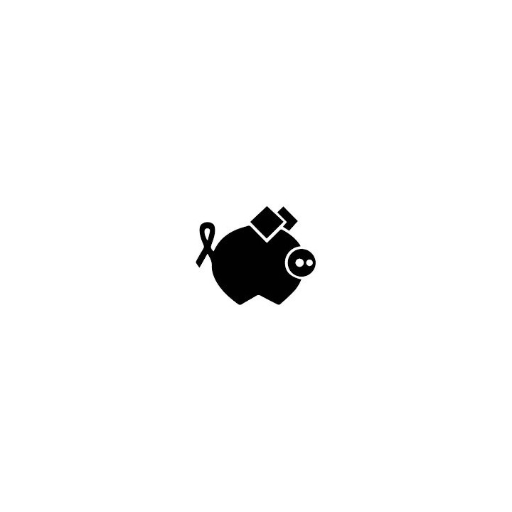 Pig Silhouette Stickers – Farm Animal Decals (2-Pack)