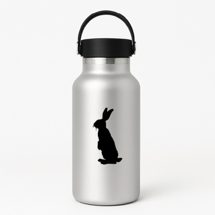 Rabbit V16 Stickers – Bunny Silhouette Wildlife Vinyl Decals (2-Pack)