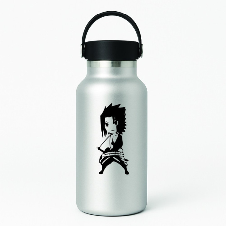 Sasuke Uchiha Chibi Stickers – Naruto Anime Decals (2-Pack)