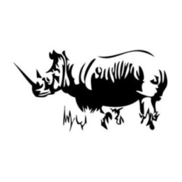 Rhino Vinyl Decal Sticker V4 - DecalsHouse