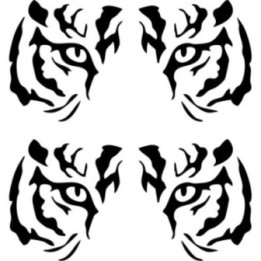Tiger Stickers V22 – Big Cat Predator Silhouette Vinyl Decals (2-Pack)