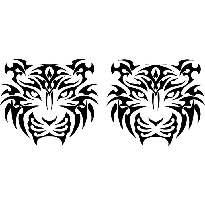 Tiger V5 Vinyl Stickers – Big Cat Silhouette Decals (2-Pack)