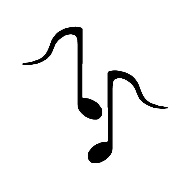 Music Note Stickers – Quaver Symbol Decals (2-Pack)