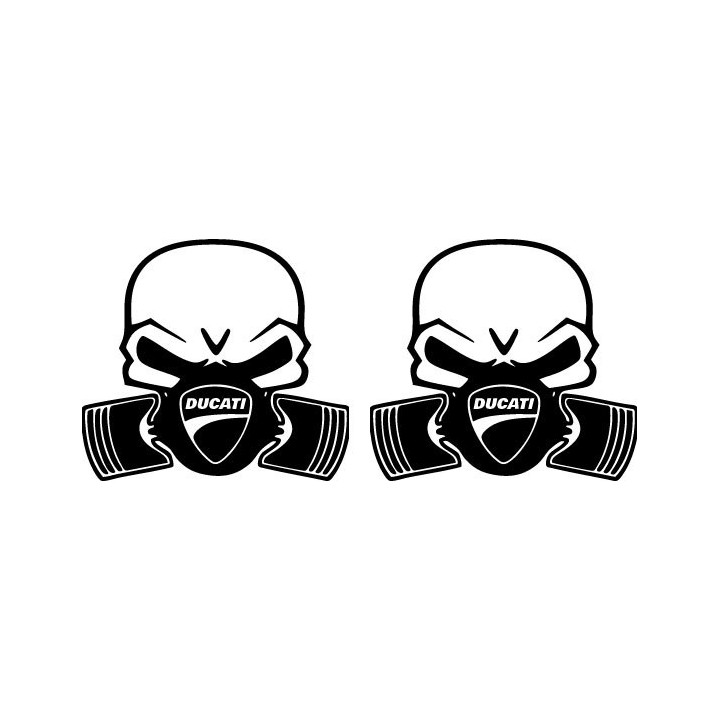 Ducati Skull Vinyl Decal Sticker Dh - DecalsHouse