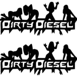 Diesel Dirty Stickers – 4x4 Pickup Truck Off-Road Decals (2-Pack)