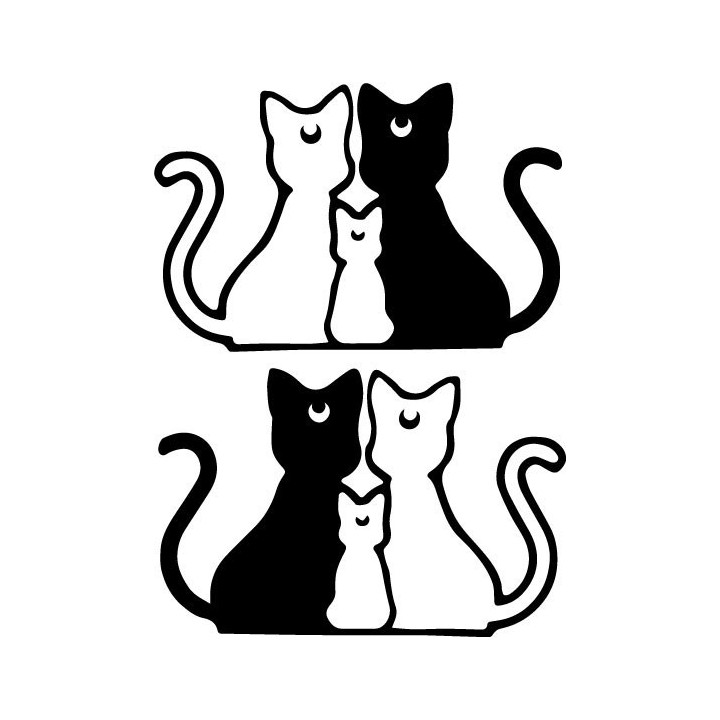 Sailor Moon Luna & Artemis Stickers – Anime Cat Decals (2-Pack)