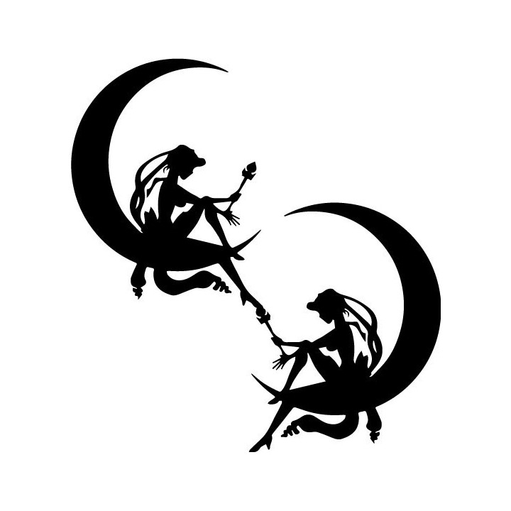 Sailor Moon Stickers – Moon Silhouette Anime Decals (2-Pack)