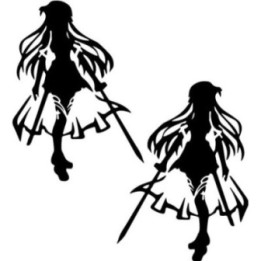 Sword Art Online Asuna Stickers – SAO Anime Decals (2-Pack)