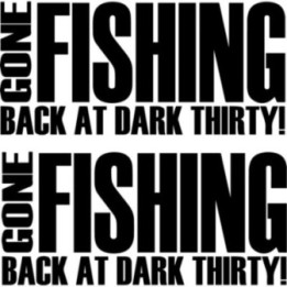 Gone Fishing V3 Stickers – Angling Vinyl Decals (2-Pack)