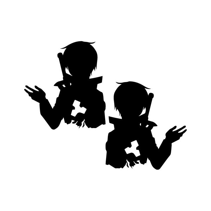 Kirito Stickers – SAO Black Swordsman Anime Decals (2-Pack)
