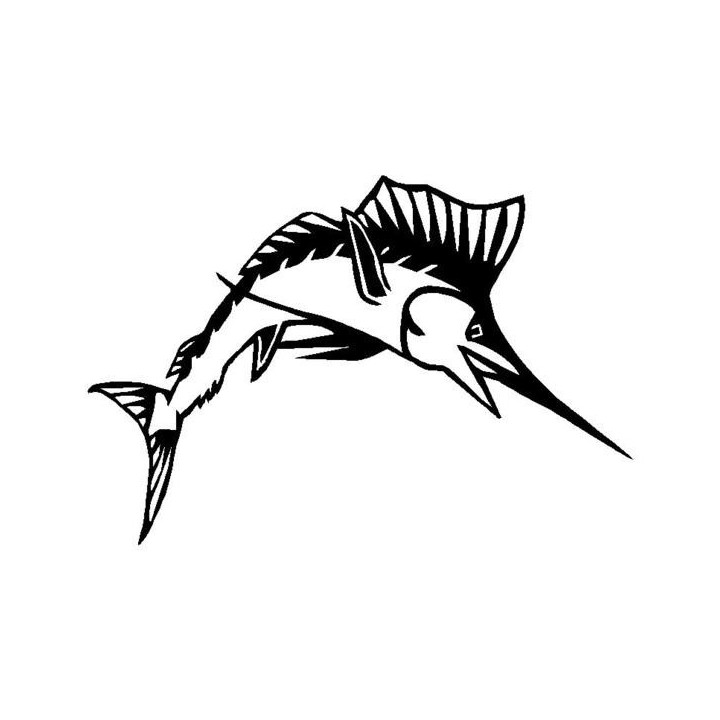 Sailfish Stickers – Marlin Swordfish Fishing Decals (2-Pack)