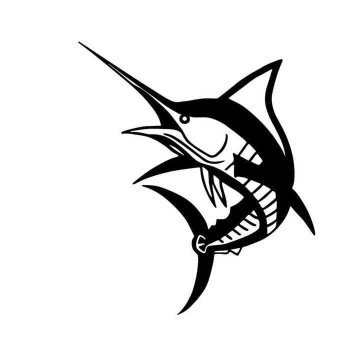 Swordfish Stickers – Marlin Big Game Fishing Decals (2-Pack)