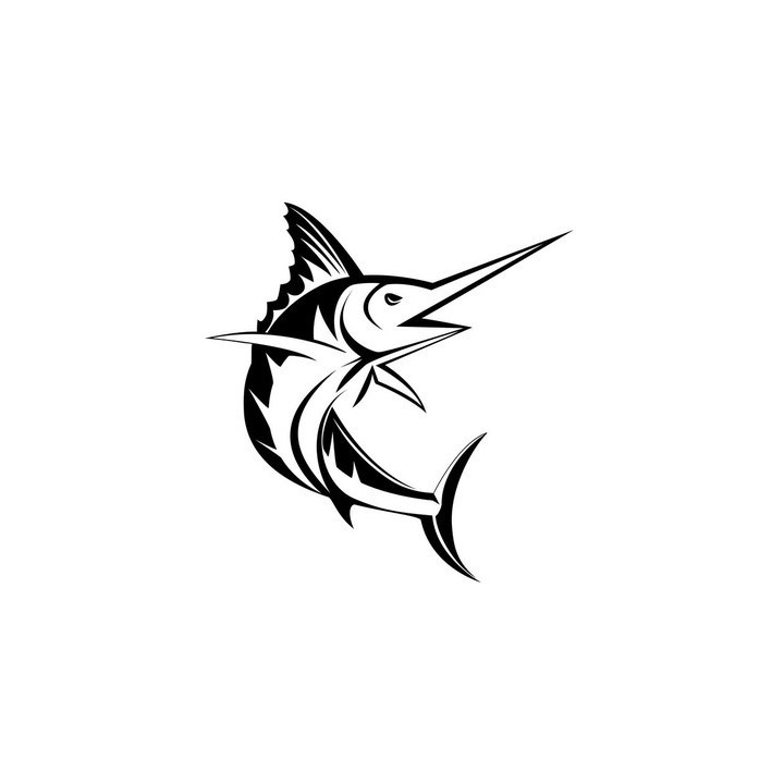 Marlin Swordfish Stickers – Billfish Fishing Decals (2-Pack)