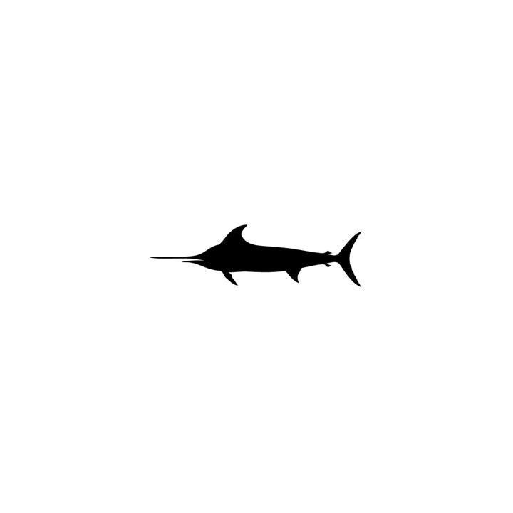 Swordfish Stickers – Ocean Silhouette Fishing Decals (2-Pack)