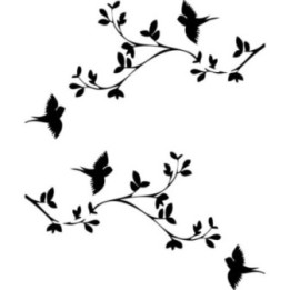 Bird V2 Silhouette Stickers – Flying Bird Nature Decals (2-Pack)