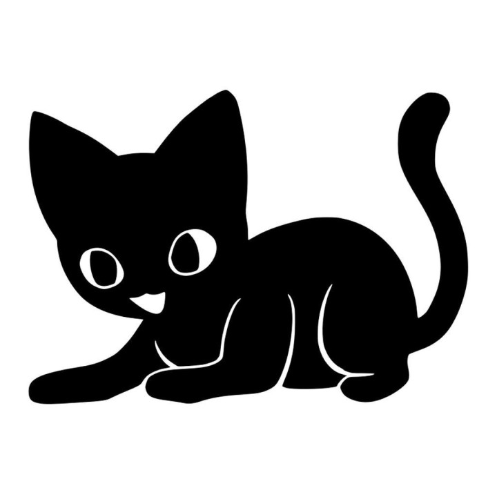 Black Cat Sticker Vinyl Decal - DecalsHouse