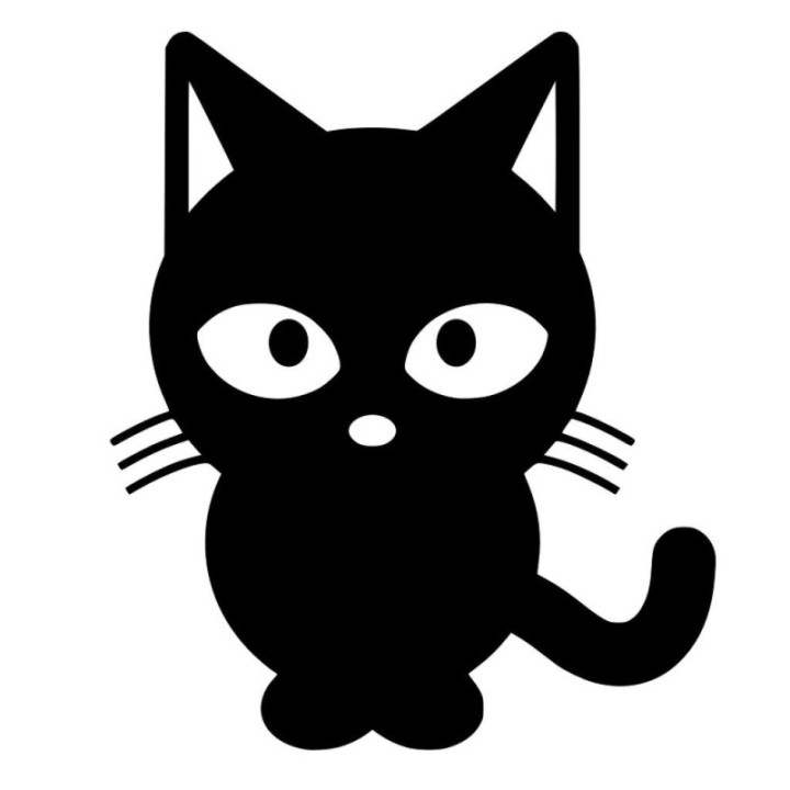 Cute Black Cat Stickers – Cartoon Kitten Decals (2-Pack)