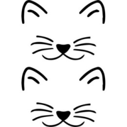 Cat Face Sticker Vinyl Decal - DecalsHouse