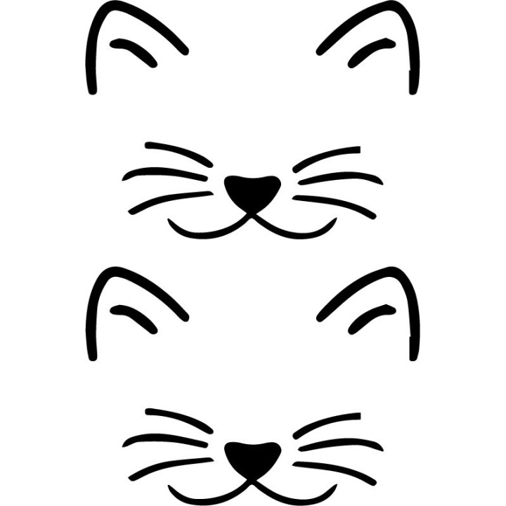 Cat Face Sticker Vinyl Decal - DecalsHouse