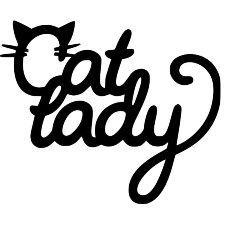 Cat Lady Sticker Vinyl Decal - DecalsHouse