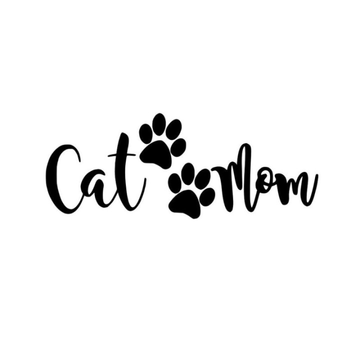 Cat Mom V3 Sticker Vinyl Decal - DecalsHouse